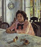 Valentin Serov Girl awith Peaches Germany oil painting reproduction